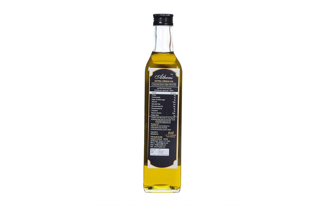 Athens Organic Cold Pressed Extra Virgin Olive Oil   Plastic Bottle  500 millilitre